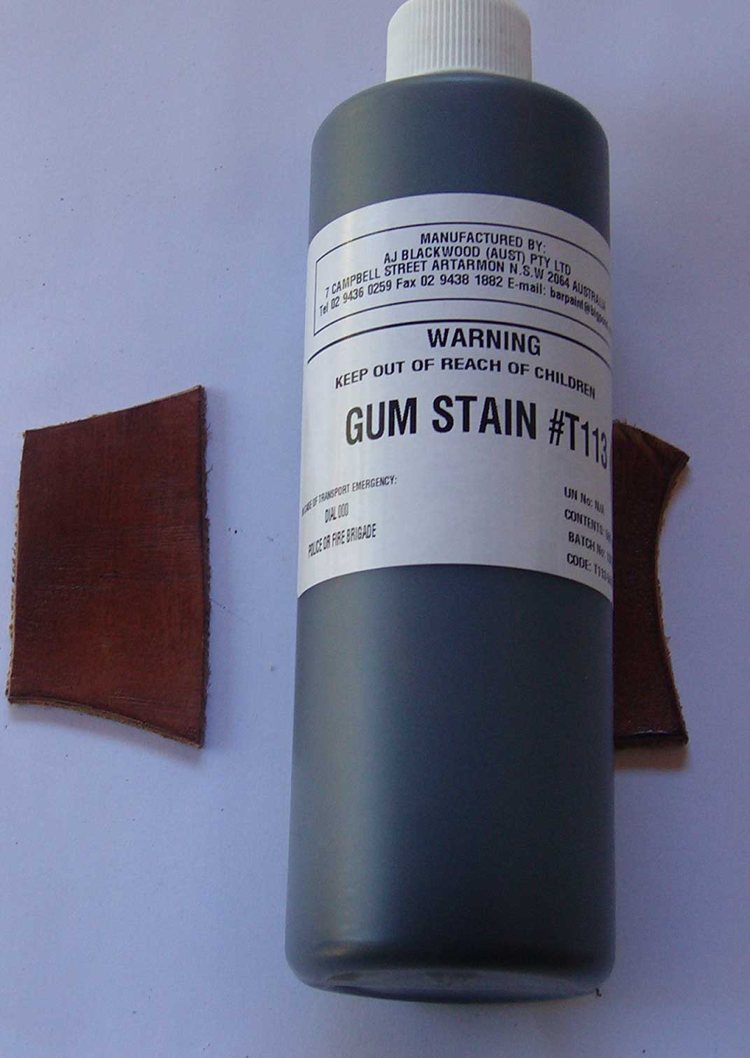 gum stain dk brown